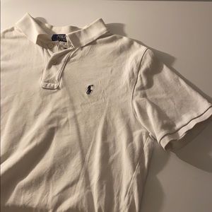 white polo t-shirt